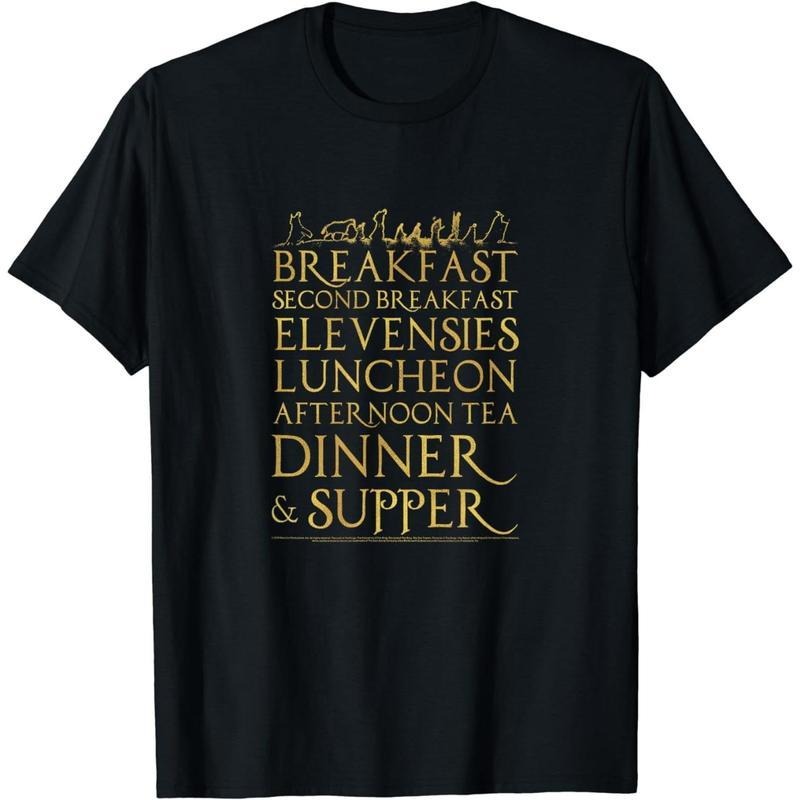 [100% Cotton] Cotton Short Sleeve Lord Of The Rings Breakfast Second Breakfast More T-Shirt for Men Women Hoodie, Sweatshirt