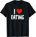 [100% Cotton] I Love Eating Food - Heart - T-Shirt Hoodie, Sweatshirt | CiraTrend.com