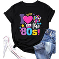 [100% Cotton] I Love The 80's Shirt for Women Vintage 80s Music Graphic Tshirt 80's Party Short Sleeve Blouse Tops...