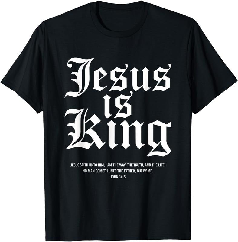 [100% Cotton] Jesus Is King Christian Faith Men Women Gifts T-Shirt