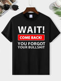 [100% Cotton] Mens Trendy Bullshit Print T-Shirt - Stylish Round Neck Hoodie, Sweatshirt | CiraTrend.com