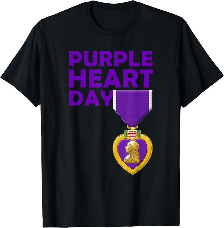 [100% Cotton] Purple Heart Day T-shirt 7 August National Military Day Hoodie, Sweatshirt | CiraTrend.com