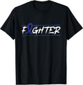 [100% Cotton] Rectal Cancer Fighter T Shirt - Blue Ribbon Awareness T-Shirt Hoodie, Sweatshirt | CiraTrend.com