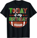 [100% Cotton] Today Is My Birthday Boy Family Party Football Decorations T-Shirt Hoodie, Sweatshirt | CiraTrend.com