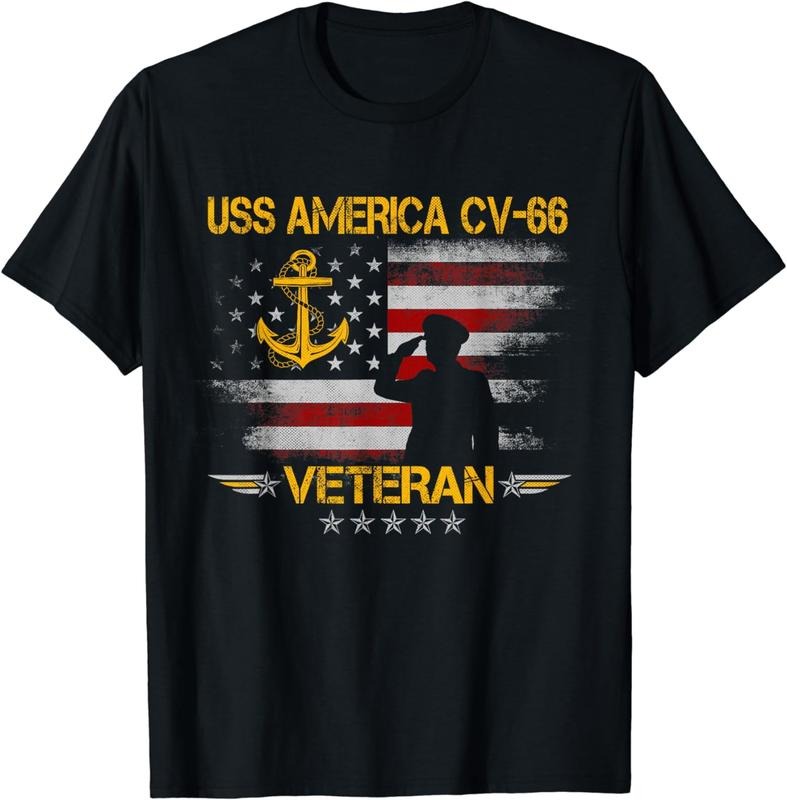 [100% Cotton] USS America CV 66 Aircraft Carrier Veteran Flag Veterans Day T-Shirts, Hoodie, Sweatshirt