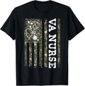 [100% Cotton] VA Nurse Camouflage American Flag Patriotic Nurse Week 2024 T-Shirt Hoodie, Sweatshirt | CiraTrend.com