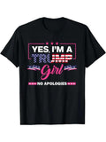 [100% Cotton] Yes I'm A Trump Girl No Apologies 2024 Election Womens T-Shirt Hoodie, Sweatshirt | CiraTrend.com