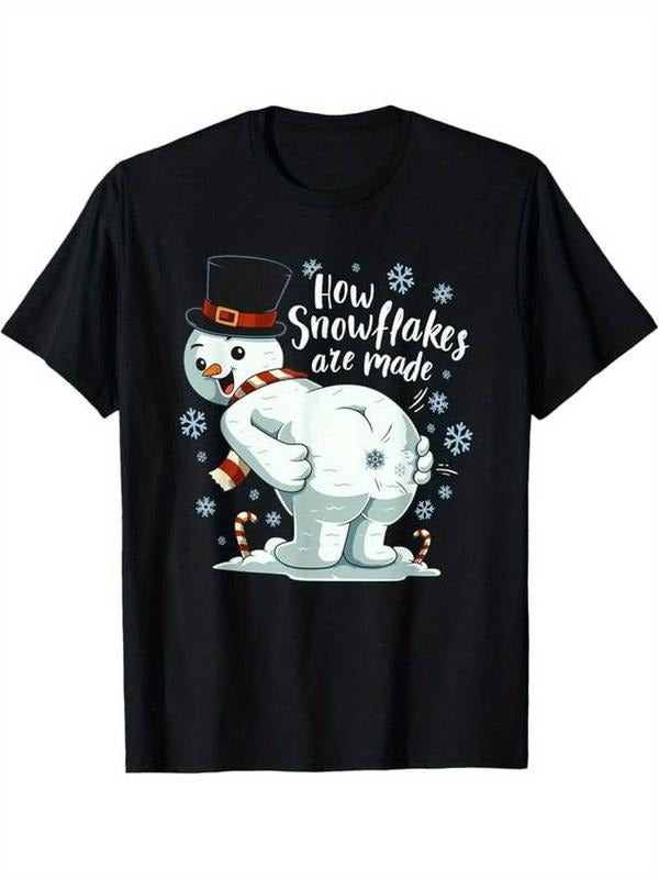 [100% Cotton] arting Snowman Make Snowflakes Christmas Winter Gift T-Shirt Hoodie, Sweatshirt | CiraTrend.com