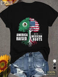 [100% Cotton] merican mexican Women's Plus Size Sports Short Sleeve T-Shirt Hoodie, Sweatshirt | CiraTrend.com