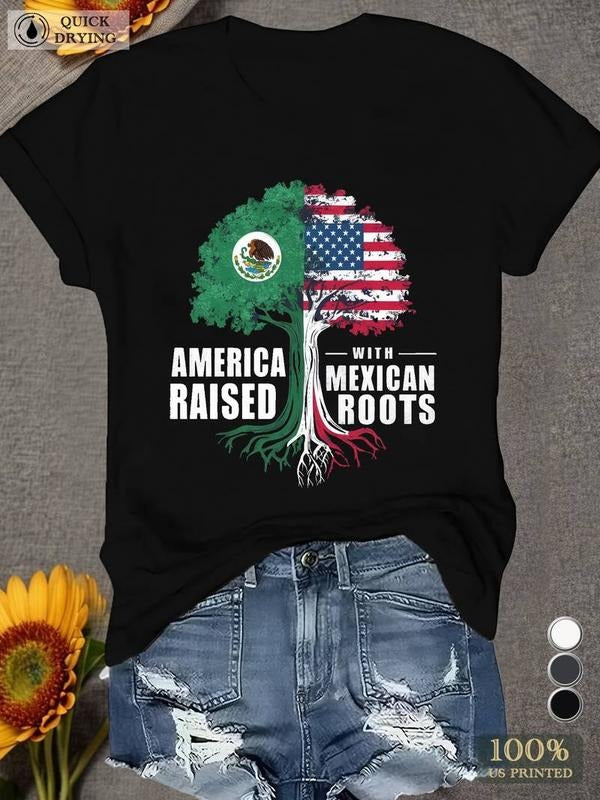 [100% Cotton] merican mexican Women's Plus Size Sports Short Sleeve T-Shirt Hoodie, Sweatshirt | CiraTrend.com