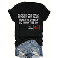 [100% Cotton]Black Polyester Short Sleeve Summer Top - Casual Crew Neck T-Shirt with Letter Print, Regular Length Hoodie,...