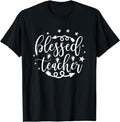 [100% Cotton]Blessed Teacher Christian Jesus Plus-size black breathable and stylish Education School T-Shirt Hoodie,...