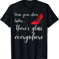 [100% Cotton]Broken Glass Ceiling Wear Your Shoes Ladies Feminist T-Shirt Hoodie, Sweatshirt | CiraTrend.com