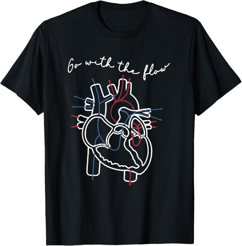 100% Cotton CVICU Cardiac Nurse Anatomy Cardiology Human Heart Flow T-Shirt Hoodie, Sweatshirt | CiraTrend.com