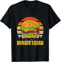 100% Cotton Cheese On Burger Squad Funny Hamburger Lover Graphic T-Shirt Hoodie, Sweatshirt | CiraTrend.com