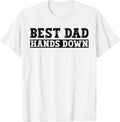 [100% Cotton]Cool Father's Day Kids Craft Handprints Best Dad Hands Down T-Shirt Hoodie, Sweatshirt | CiraTrend.com