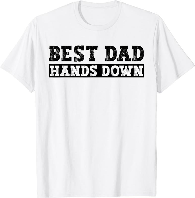[100% Cotton]Cool Father's Day Kids Craft Handprints Best Dad Hands Down T-Shirt Hoodie, Sweatshirt | CiraTrend.com