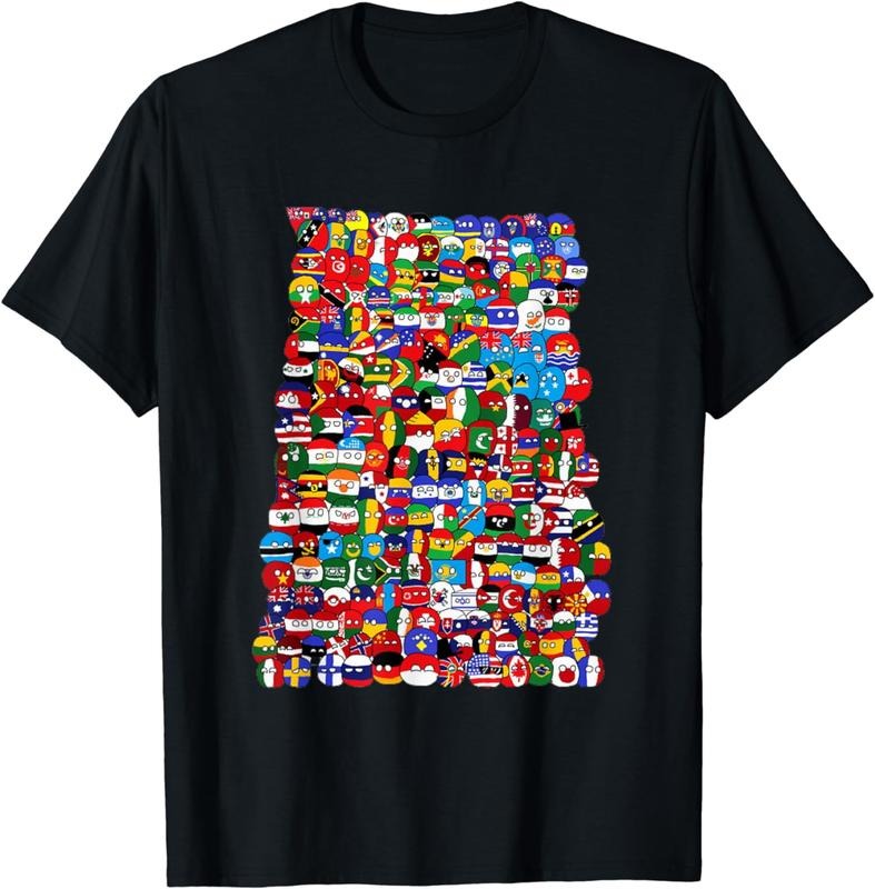 [100% Cotton]Countryballs world flags T-Shirt Hoodie, Sweatshirt | CiraTrend.com