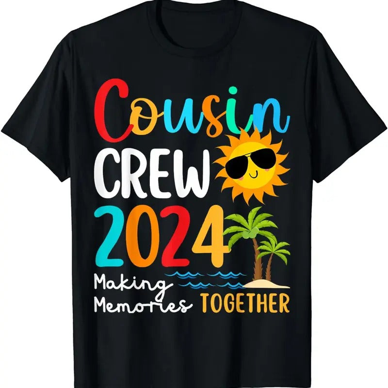 [100% Cotton]Cousin crew 2024 Summer Vacation Beach Family Trips Matching T-Shirt Hoodie, Sweatshirt | CiraTrend.com