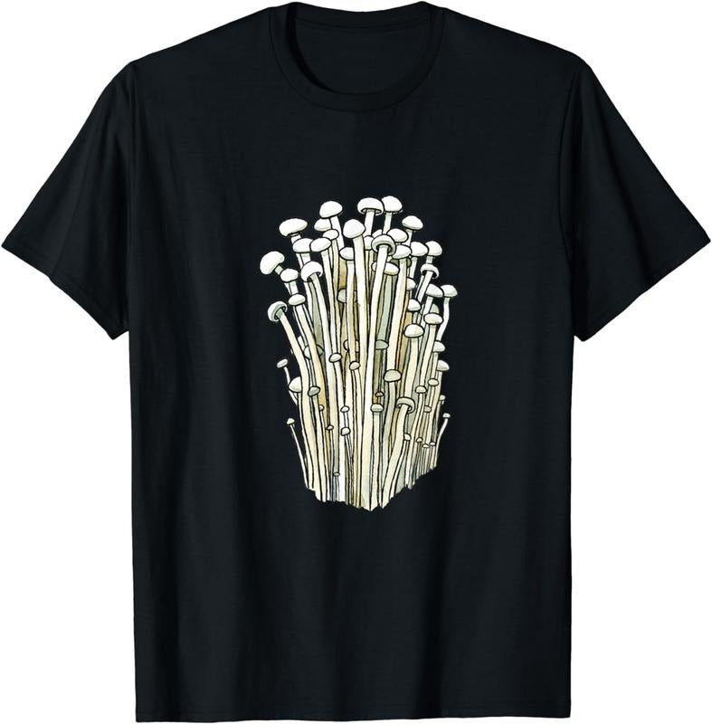 [100% Cotton]Enoki Japanese Velvet Shank Enokitake Flammulina Shrooms T-Shirt Hoodie, Sweatshirt | CiraTrend.com