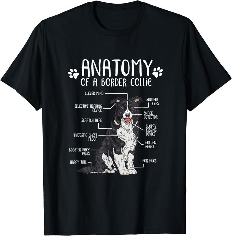 [100% Cotton]Funny Anatomy Border Collie Dog Lover T-Shirt Hoodie, Sweatshirt | CiraTrend.com