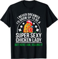 [100% Cotton]Funny Crazy Chicken Farmer Lady Women T-Shirt Hoodie, Sweatshirt | CiraTrend.com