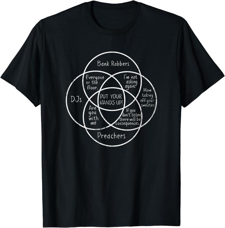 [100% Cotton]Funny Venn Diagram "PUT YOUR HANDS UP!" Distressed T-Shirt Hoodie, Sweatshirt | CiraTrend.com
