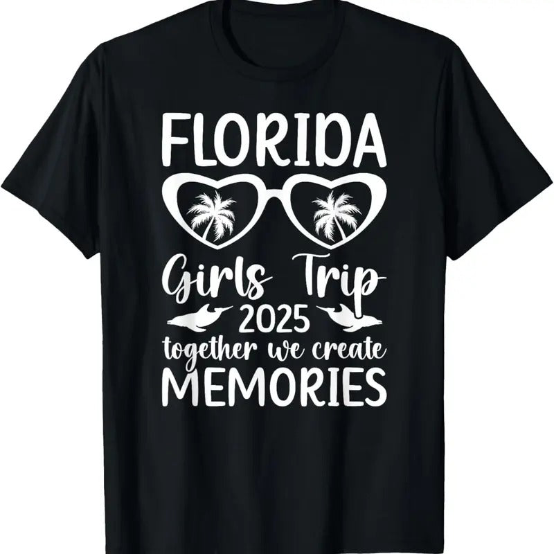 100% Cotton Girls Trip Florida 2025 We Create Memories Florida Vacation T-Shirt Hoodie, Sweatshirt | CiraTrend.com