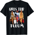 [100% Cotton]Girls Trip Tulum Mexico 2024 Vacation Weekend Black Women T-Shirt Hoodie, Sweatshirt | CiraTrend.com