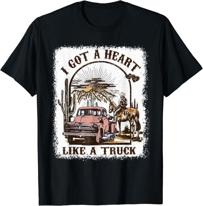 [100% Cotton]I Got A Heart Like A Truck T-Shirt Hoodie, Sweatshirt | CiraTrend.com
