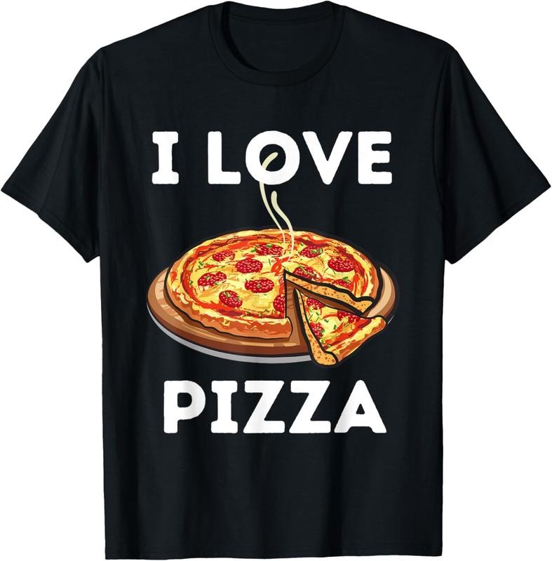 100% Cotton I Love Pizza - Food Lover Foodie T-Shirt Hoodie, Sweatshirt | CiraTrend.com