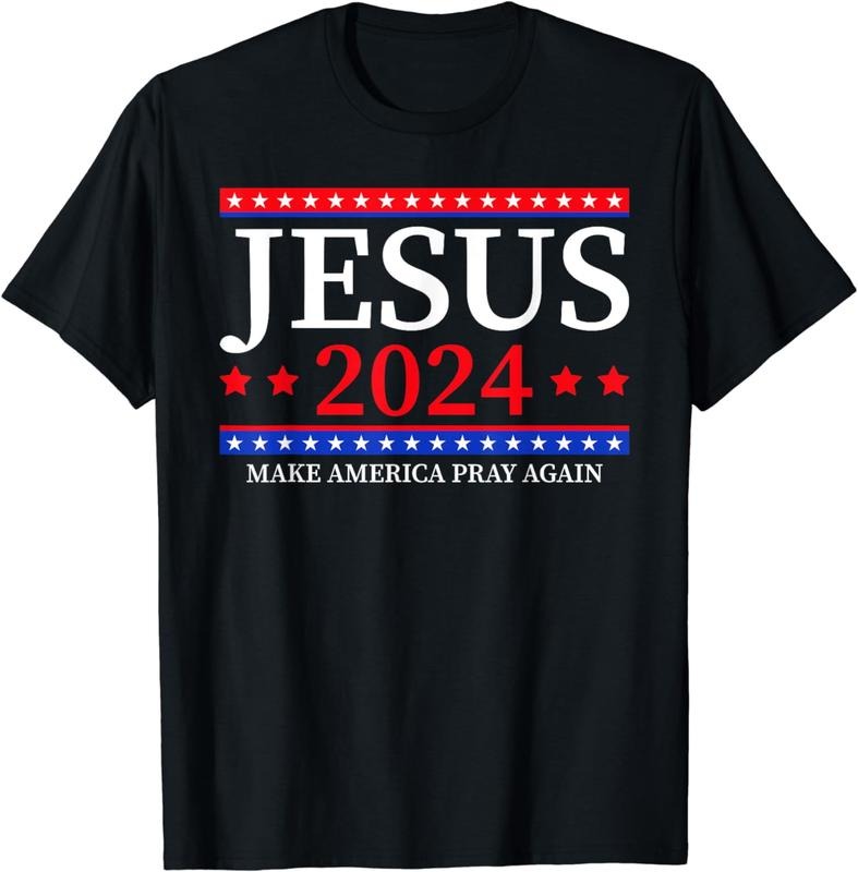 [100% Cotton]JESUS 2024 MAKE AMERICA PRAY AGAIN T-Shirt