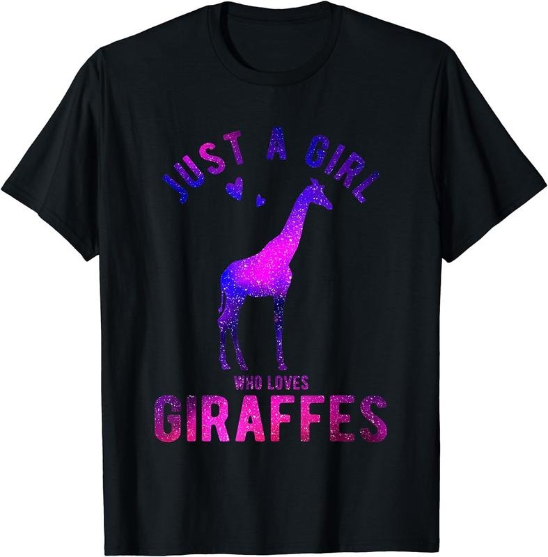 [100% Cotton]Just A Girl Who Loves Giraffes Lover Giraffe Girl T-Shirt Hoodie, Sweatshirt | CiraTrend.com