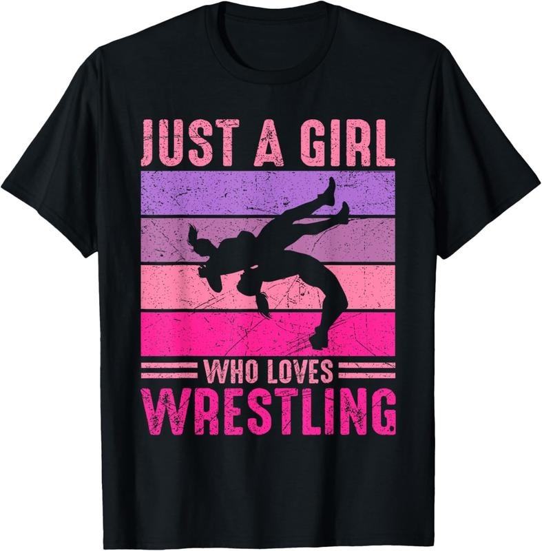100% Cotton Just A Girl Who Loves Wrestling Girl Wrestle Outfit Wrestler T-Shirt Hoodie, Sweatshirt | CiraTrend.com