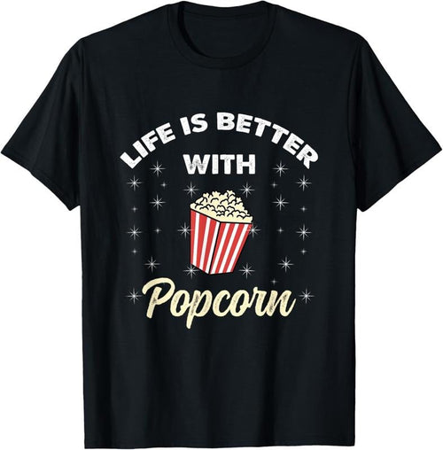 100% Cotton Life Is Better With Popcorn T-Shirt Hoodie, Sweatshirt | CiraTrend.com