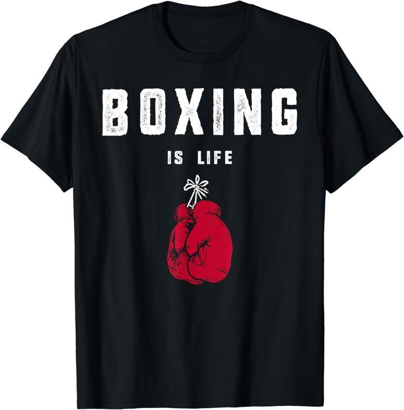 [100% Cotton]Mens Boxing is Life T shirt T-Shirt Hoodie, Sweatshirt | CiraTrend.com