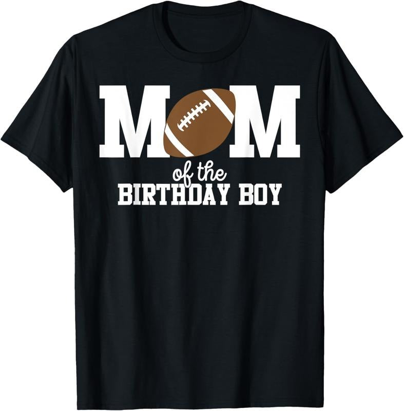 100% Cotton Mom of the Birthday Boy Football Lover First Birthday Party T-Shirt Hoodie, Sweatshirt | CiraTrend.com