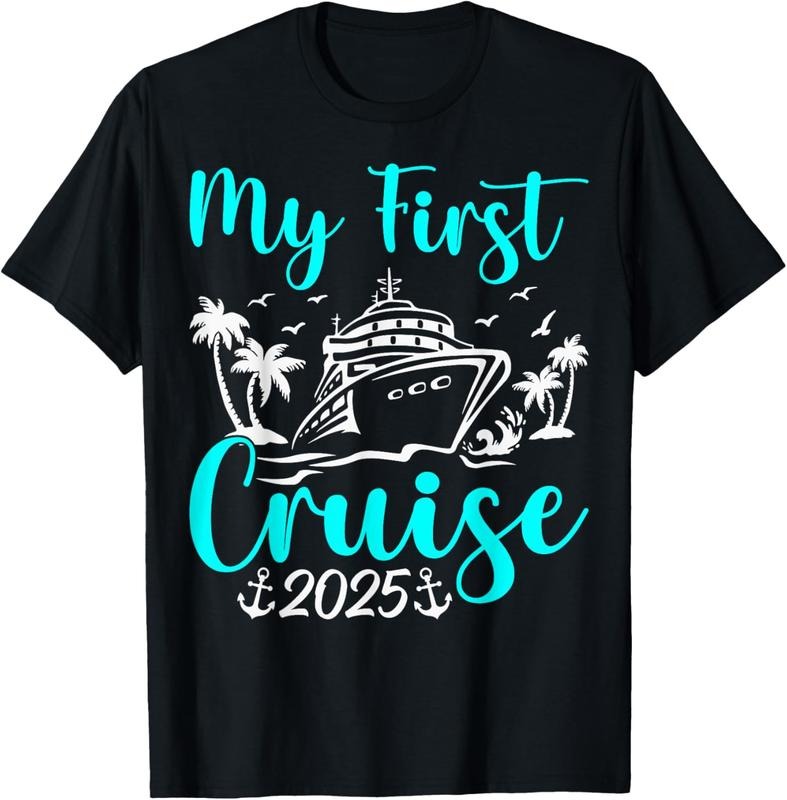 100% Cotton My First Cruise 2025 Trip Vacation Matching Family Ship T-Shirt Hoodie, Sweatshirt | CiraTrend.com