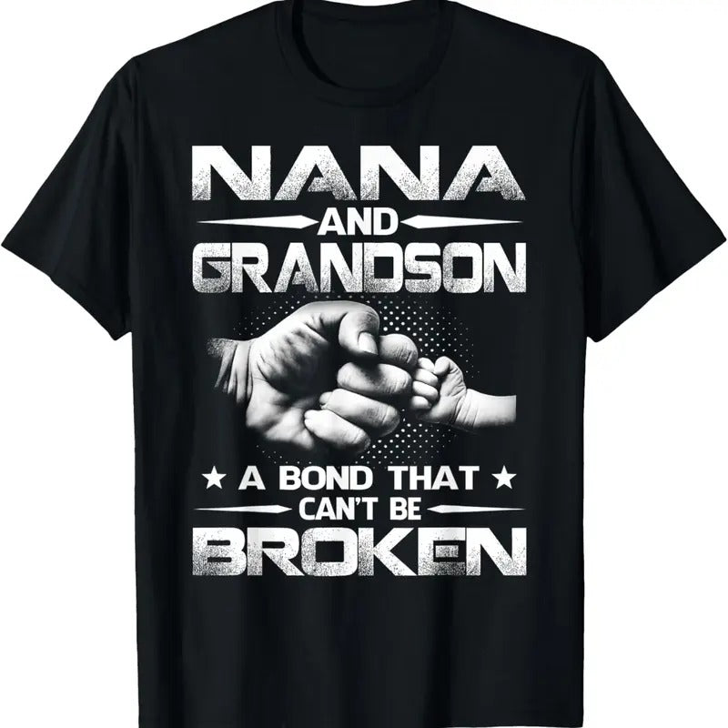 100% Cotton Nana And Grandson A Bond That Can't Be Broken T-Shirt Hoodie, Sweatshirt | CiraTrend.com