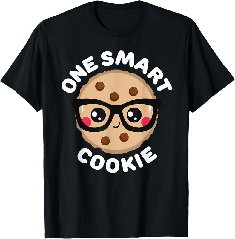 100% Cotton One Smart Cookie Cute Kawaii Style Pun Chocolate Chip T-Shirt Hoodie, Sweatshirt | CiraTrend.com
