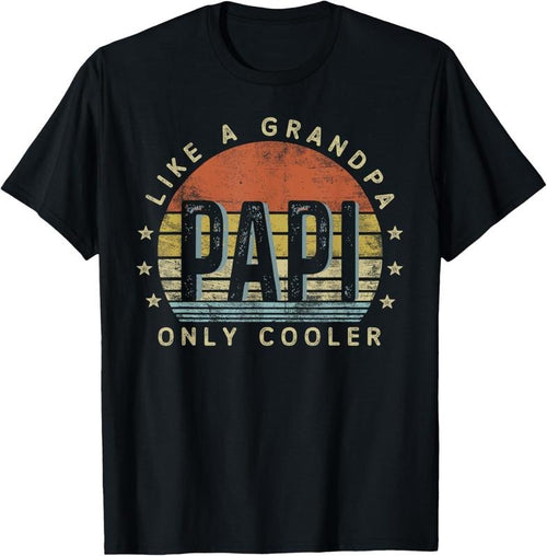 100% Cotton Papi Like a Grandpa Only Cooler Papi Gifts Vintage Style T-Shirt Hoodie, Sweatshirt | CiraTrend.com