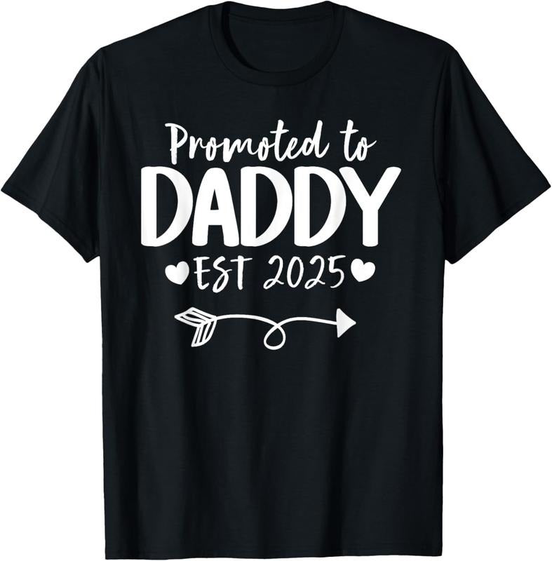 100% Cotton Promoted To Daddy 2025 New Daddy T-Shirt Hoodie, Sweatshirt | CiraTrend.com