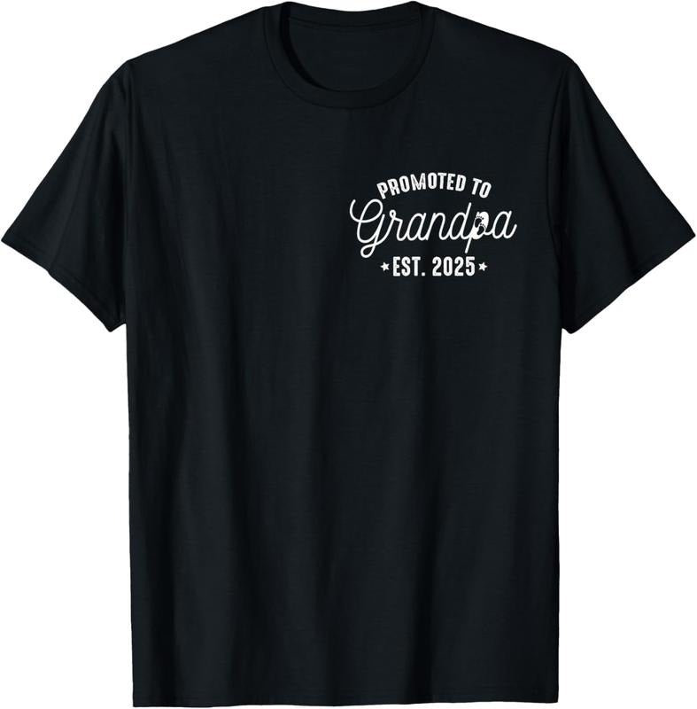 100% Cotton Promoted To Grandpa 2025 Grandpa est 2025 New Grandpa To be T-Shirt Hoodie, Sweatshirt | CiraTrend.com