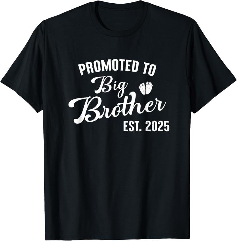 100% Cotton Promoted to Big Brother Est 2025 First Time Big Brother 2025 T-Shirt Hoodie, Sweatshirt | CiraTrend.com