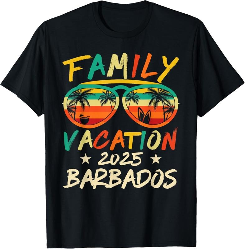 100% Cotton Retro Family Vacation 2025 Barbados Trip Matching Group Cool T-Shirt Hoodie, Sweatshirt | CiraTrend.com