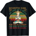 100% Cotton Scorpio Girl Tshirt for Yoga Black Women Birthday Gifts T-Shirt Hoodie, Sweatshirt | CiraTrend.com