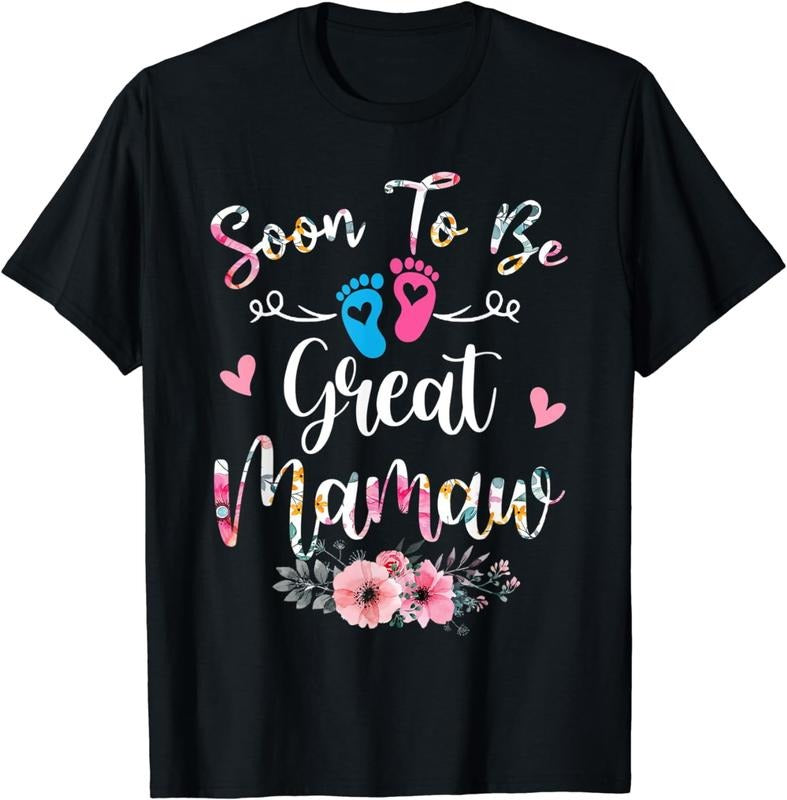 [100% Cotton]Soon To Be Great Mamaw Flower T-Shirt Hoodie, Sweatshirt | CiraTrend.com