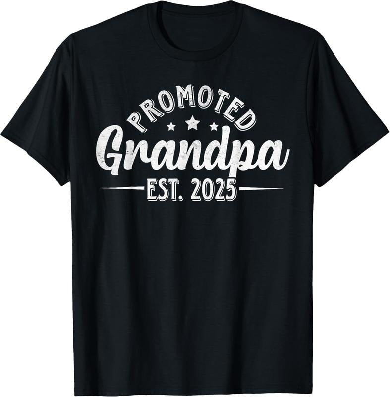 100% Cotton Soon to be Grandpa 2025 Loading Promoted to Grandpa 2025 T-Shirt Hoodie, Sweatshirt | CiraTrend.com