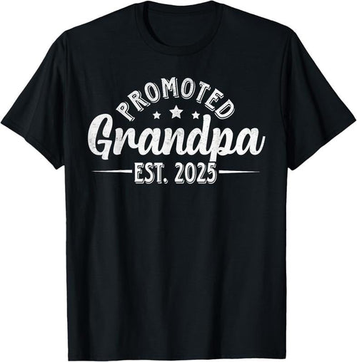 100% Cotton Soon to be Grandpa 2025 Loading Promoted to Grandpa 2025 T-Shirt Hoodie, Sweatshirt | CiraTrend.com