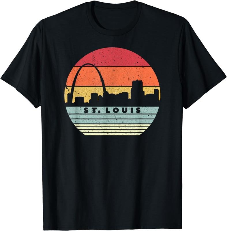 [100% Cotton]St. Louis Souvenir Shirt. Retro Style USA Skyline T-Shirt Hoodie, Sweatshirt | CiraTrend.com